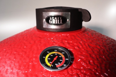 Керамический гриль-барбекю 22 дюйма (красный) (56 см)
